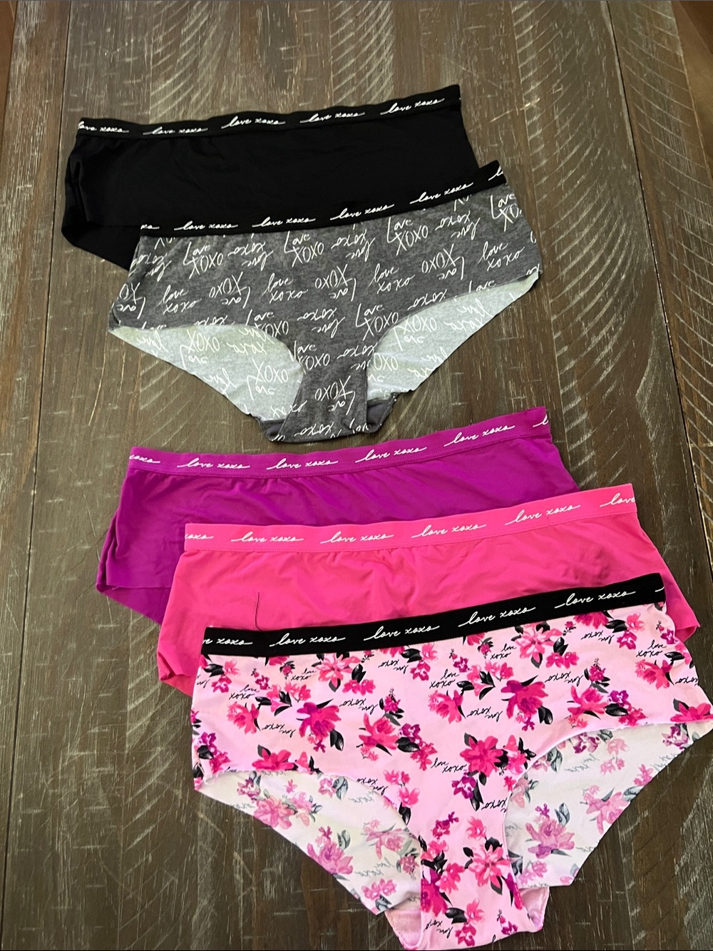 Ladies 5-Pack Seamless Hipster Panties - Pink, Magenta, Floral, Gray, Black
